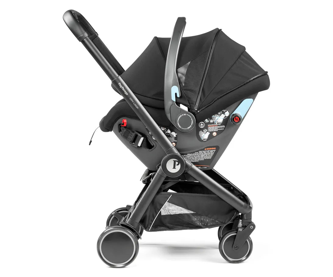 City Loop + Urban Mobility Infant Car Seat and Stroller Combo True Black