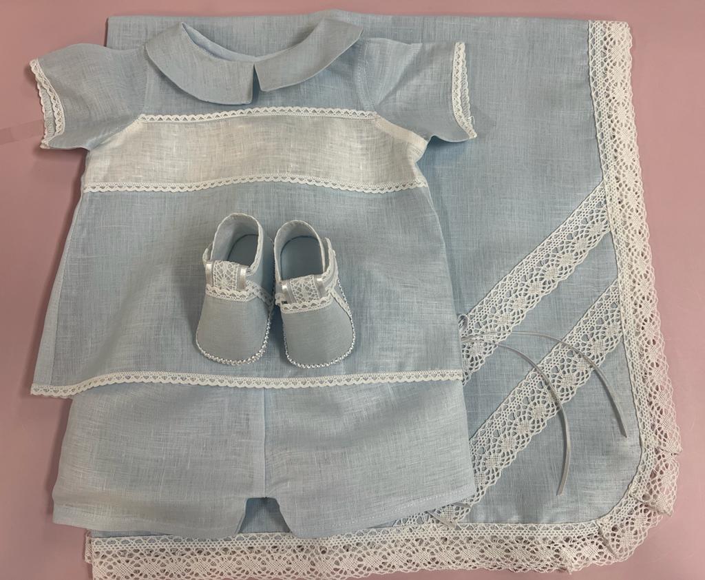 SET DE 4 PIEZAS EN LINO NEWBORN