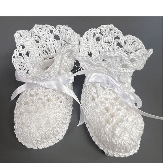 Botin tejido en Crochet Newborn