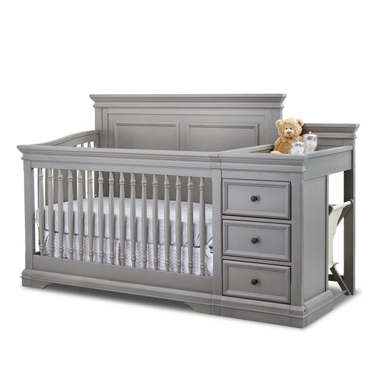 PORTOFINO CRIB AND CHANGER GRIS O  BLANCA