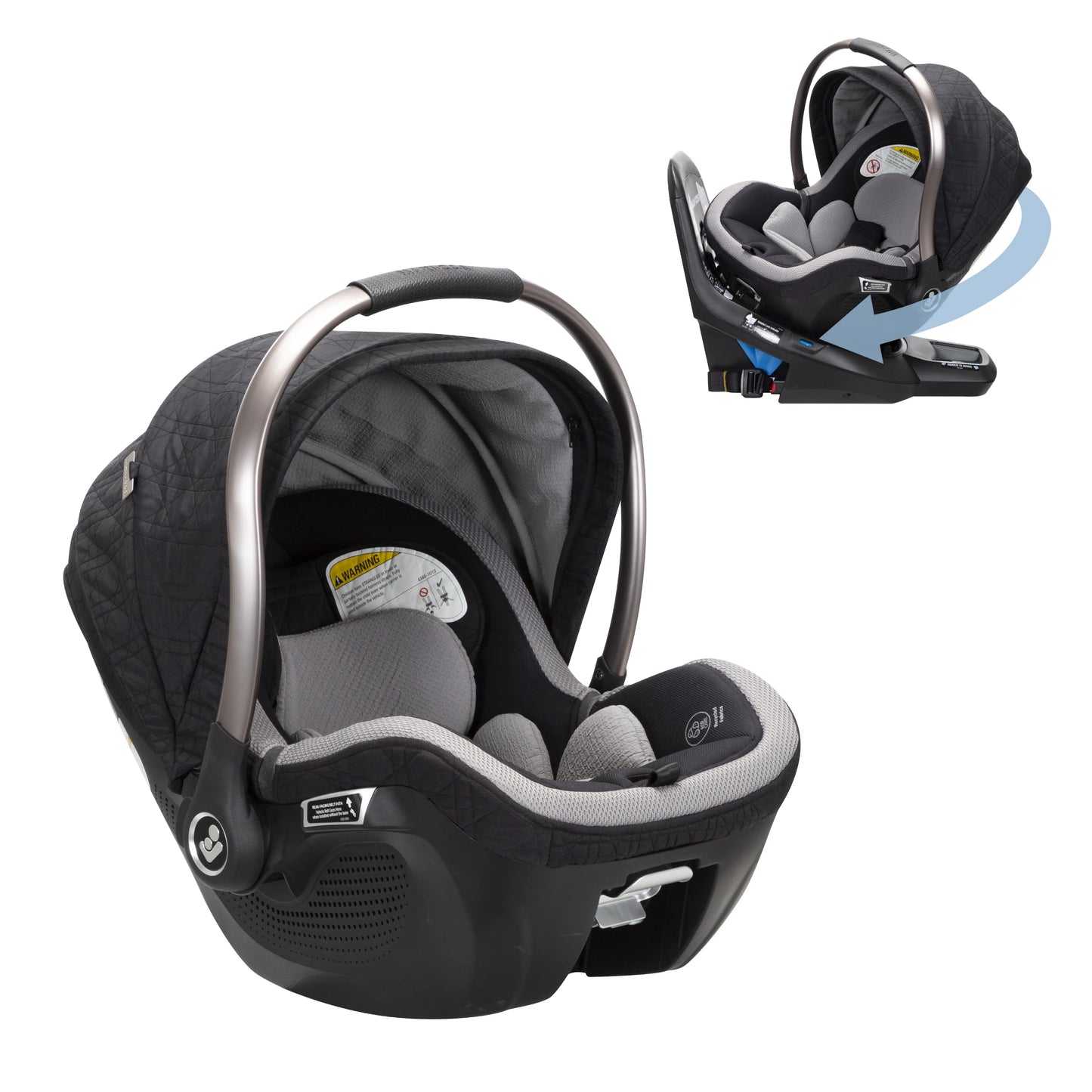 Peri™ 180° Rotating Infant Car Seat - Kindred Collection Onyx Heritage