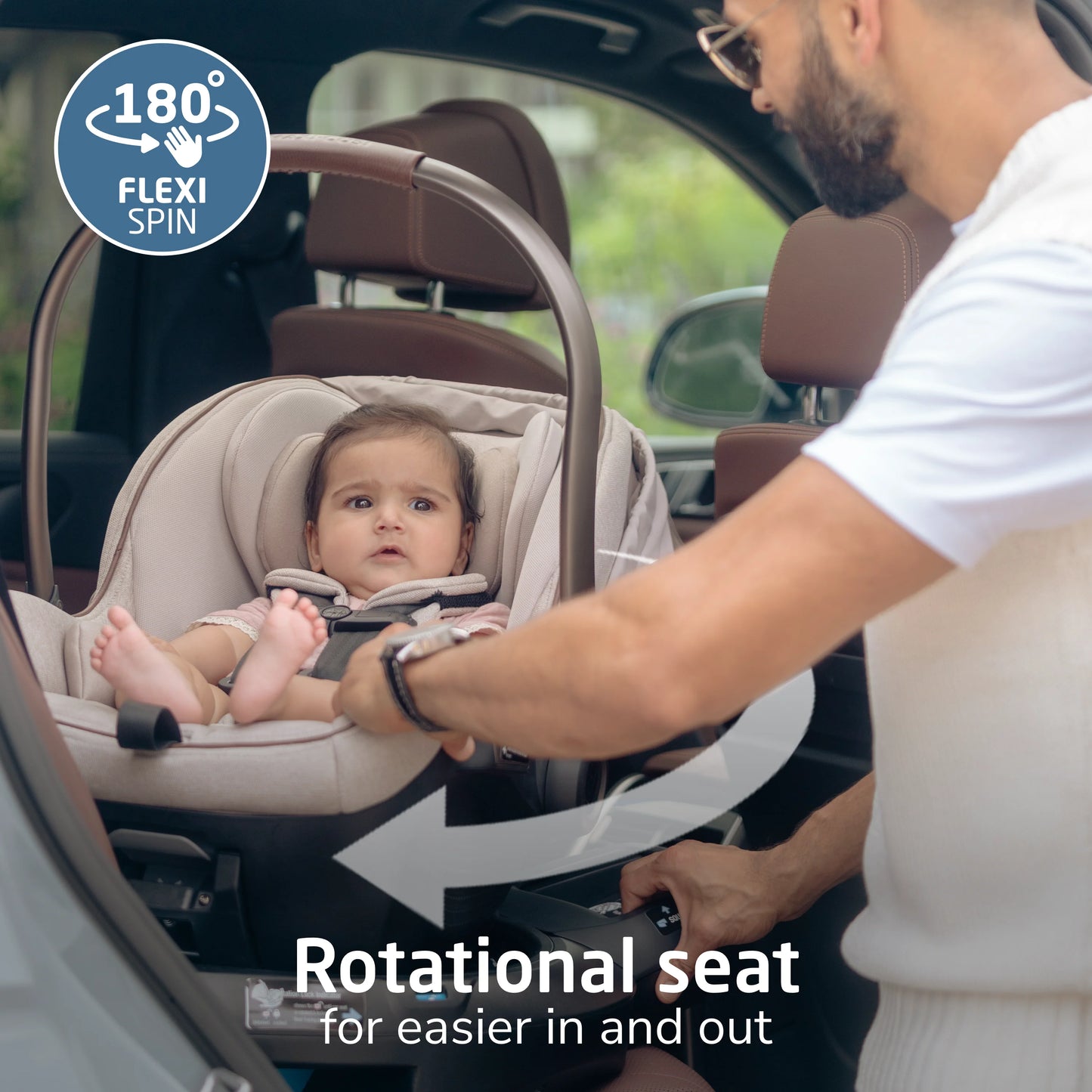 Peri™ 180° Rotating Infant Car Seat Onyx Wonder