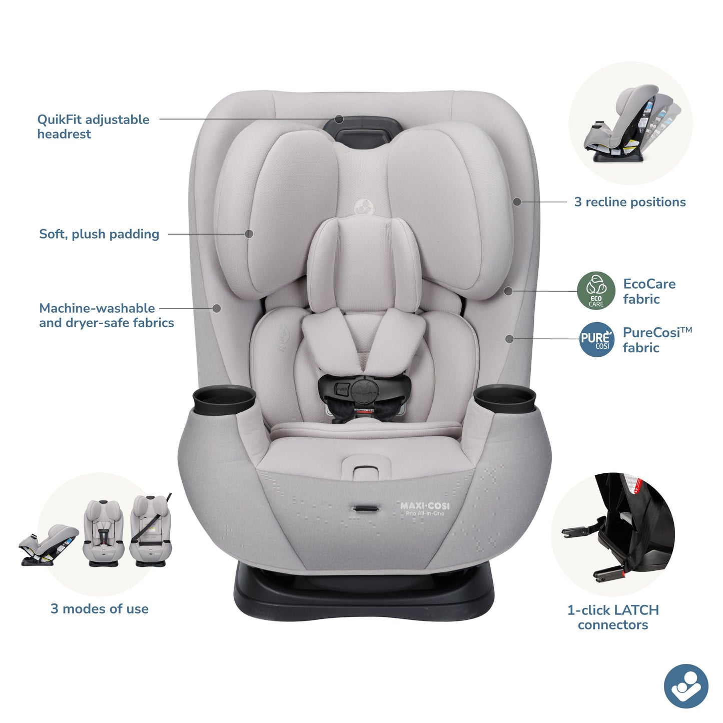 Pria™ All-in-One Convertible Car Seat Seafaring