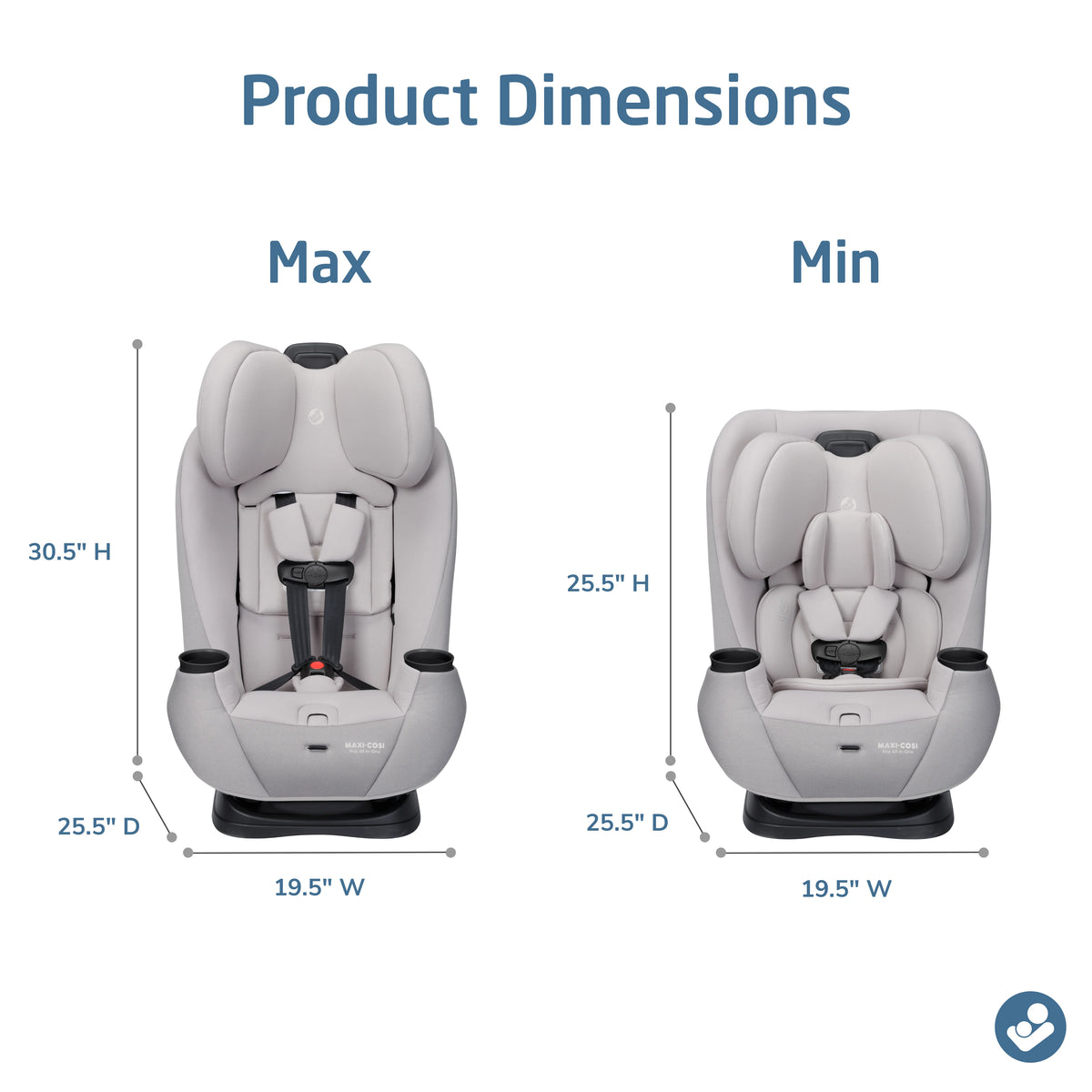 Pria™ All-in-One Convertible Car Seat Blackened Pearl