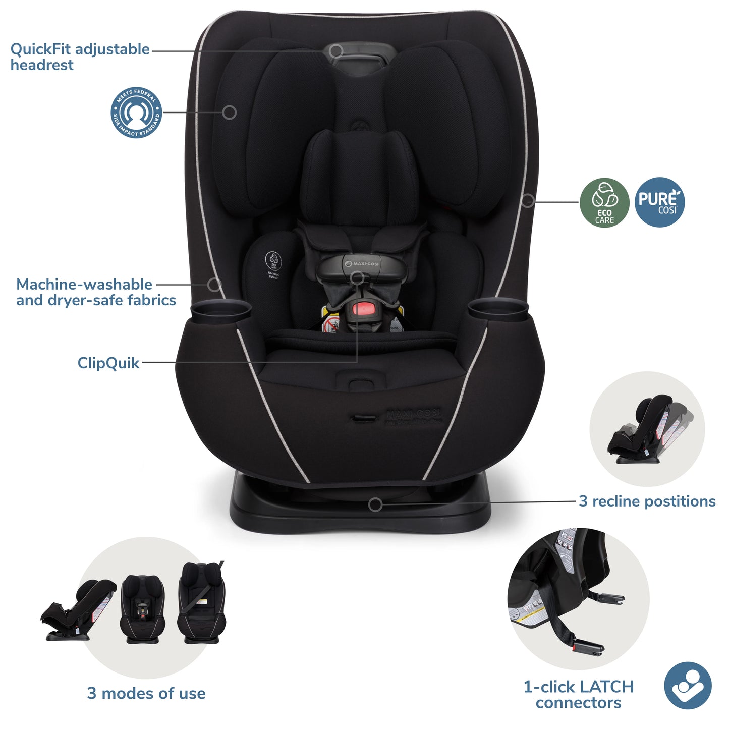 Pria™ Max All-in-One Convertible Car Seat Escargot