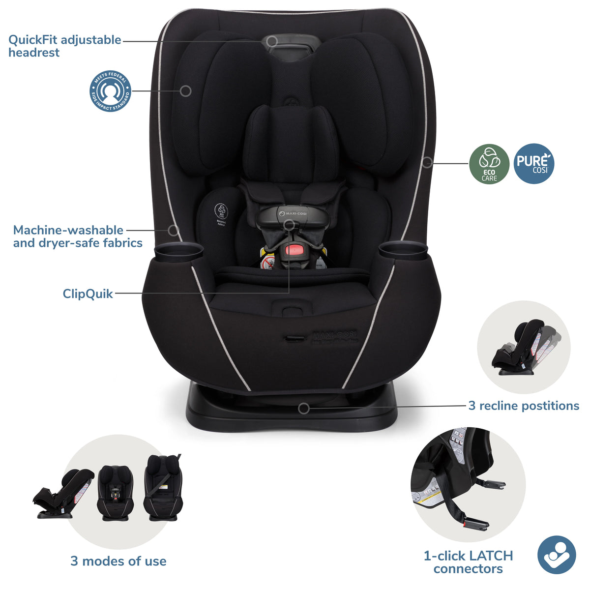Pria™ Max All-in-One Convertible Car Seat Caspian Caviar