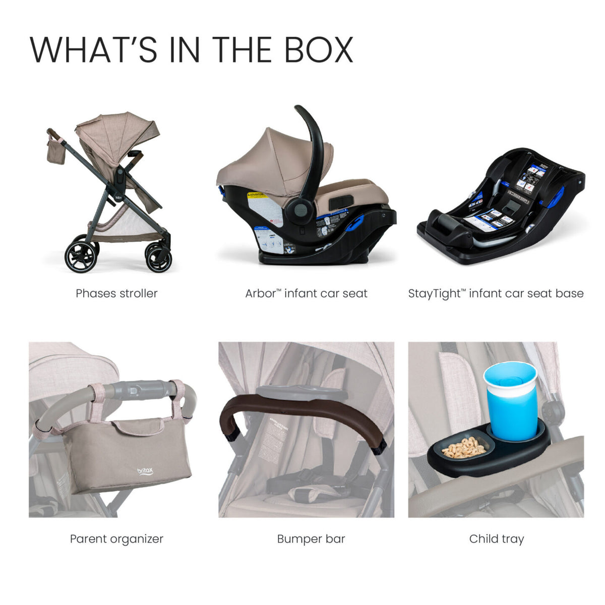 Phases™ Travel System — Includes Pramette Mode Teak