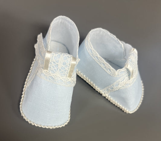 ZAPATITOS NEWBORN DE BEBE EN LINO