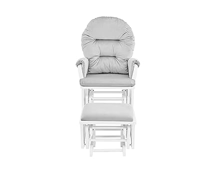 SILLON EN MADERA CON OTTOMAN WHITE/ GRAY (RECOGIDO EN TIENDA)