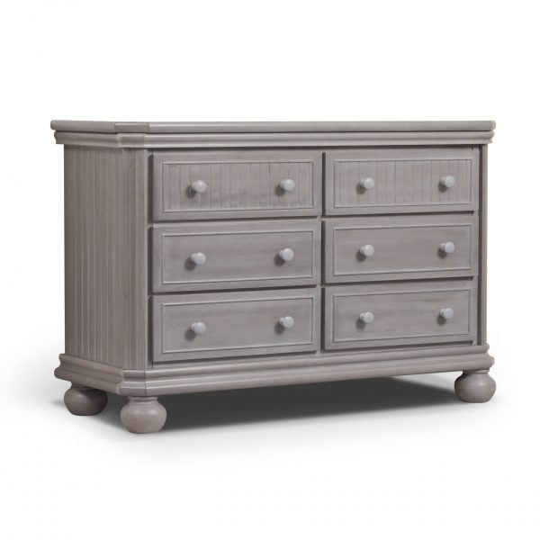 Cuna Finley Luxe y Double Dresser color Weathered Gray