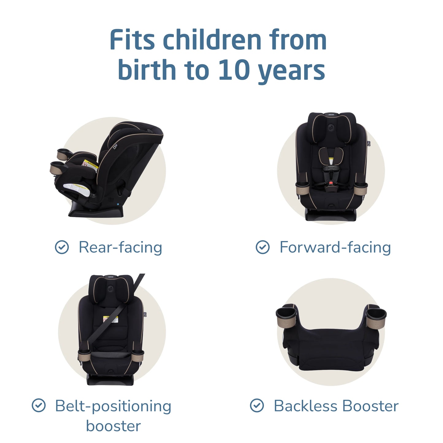 Kani 4-in-1 Convertible Car Seat Caspian Caviar