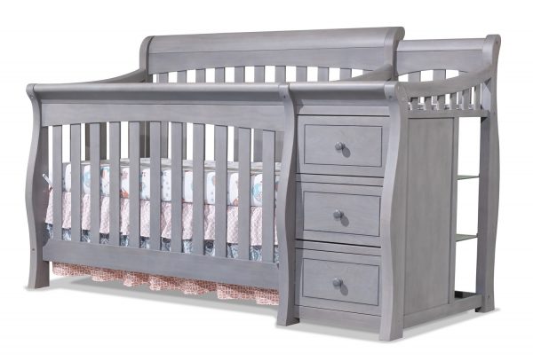 Princeton Crib and Changer disponible en color gris o blanco