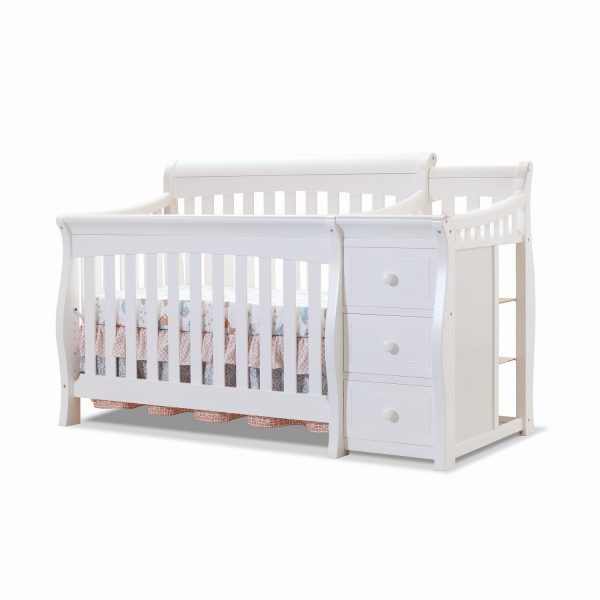 Princeton Crib and Changer disponible en color gris o blanco