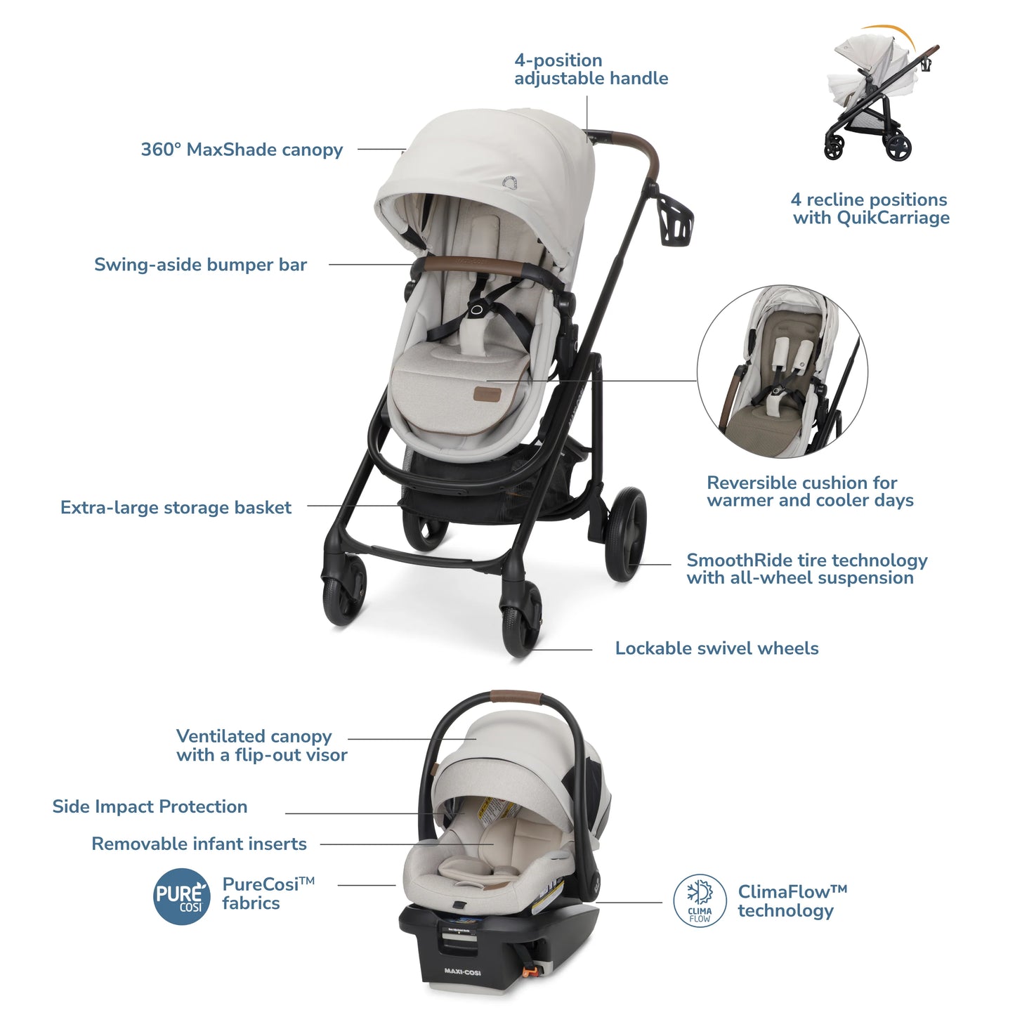 Tayla™ Max 5-in-1 Modular Travel System Desert Wonder